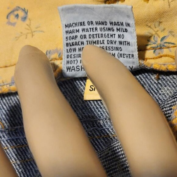 Ventage Studebker. Not Worn, Women's  Blue/yellow Jean Skirt, Size 11/12 - Picture 7 of 10
